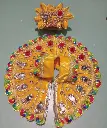 Kanak Shringar poshak with pagdi for ladoo gopala