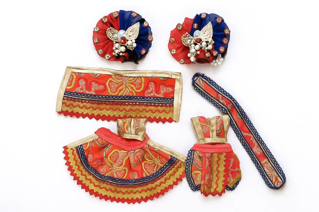 Radhe Krishna Poshak with pagdi/chandrika 