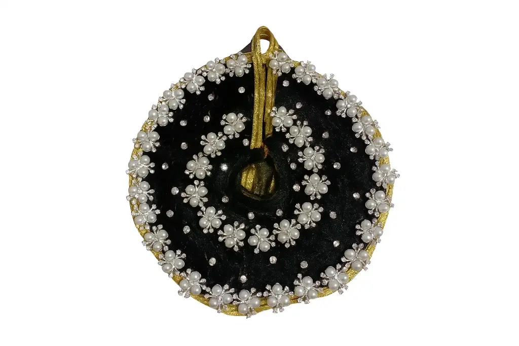 Royal black poshak for ladoo Gopala with pagdi