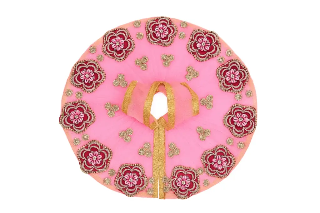 Gulabi Poshak for ladoo Gopala with pagdi