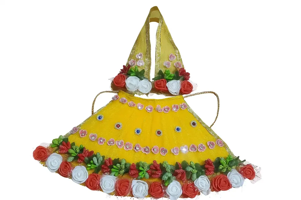 Mata Rani yellow poshak