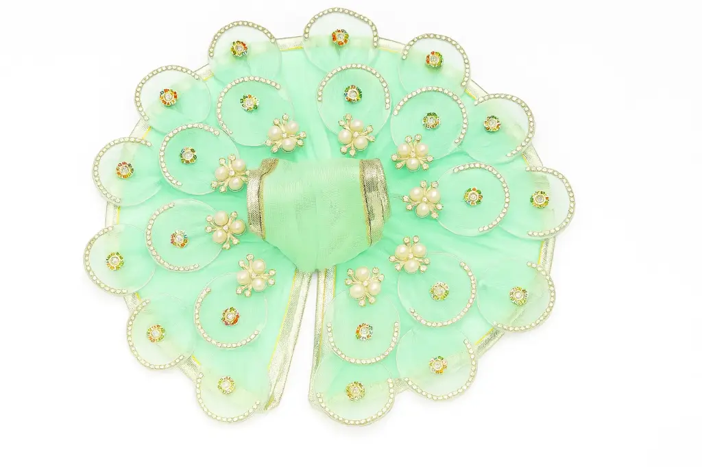 Mint Pearl Bloom Poshak for ladoo gopala